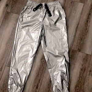 Foil shine joggers